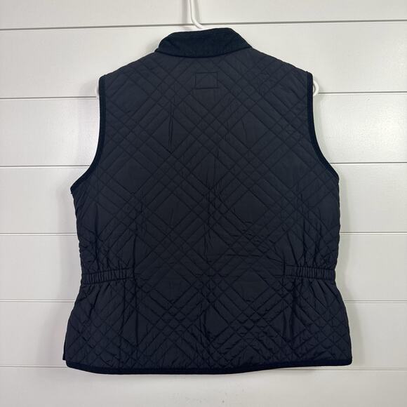 J. Jill Full Zip Up Sleeveless Corduroy Quilted Vest Black sz M - Picture 7 of 8